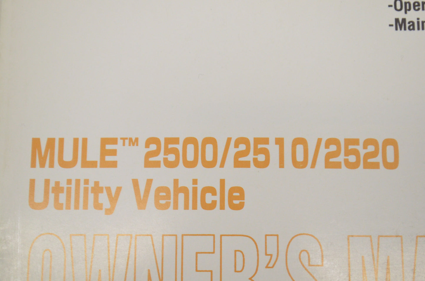OEM Kawasaki Mule 2500/2510/2520 Owner's Manual KAF620-A6, KAF620-B6, KAF620-C6
