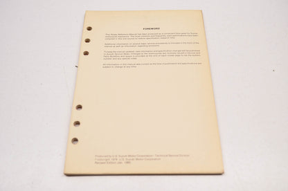 OEM Suzuki 99923-00739 78 C Model Ready Reference Service Specs Manual