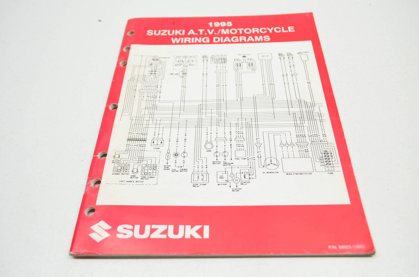 OEM Suzuki 99923-13951 95 ATV Motorcycle Wiring Diagram Manual NOS
