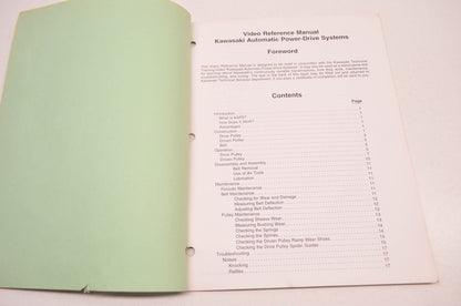 OEM Kawasaki STC-KAPS98-RSJ Automatic Power-Drive System Video Reference Manual