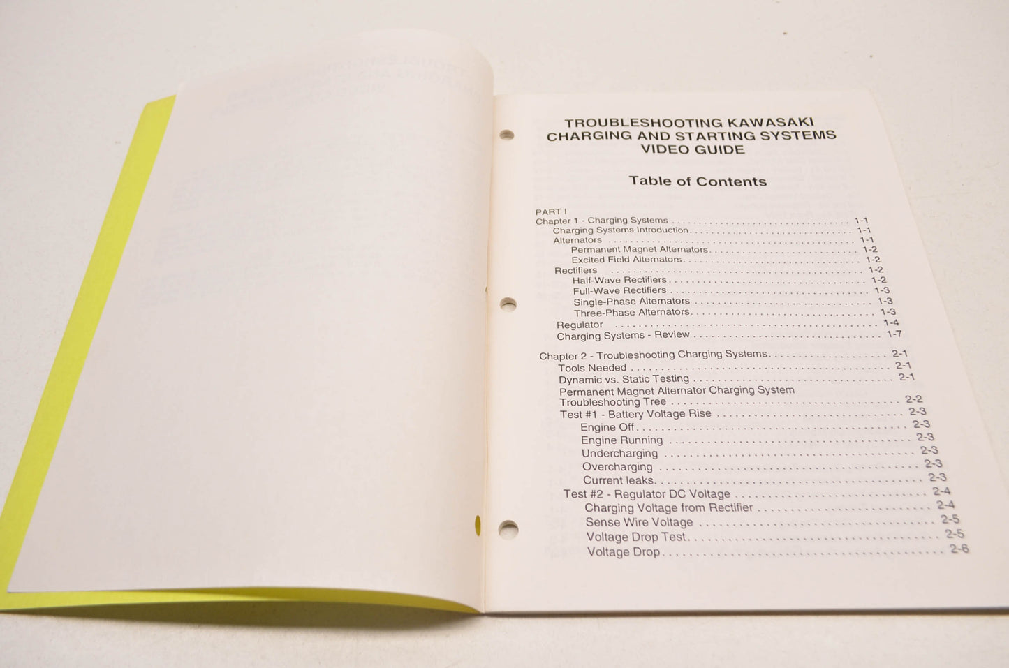 OEM Kawasaki Troubleshooting Charging & Starting Systems Manual