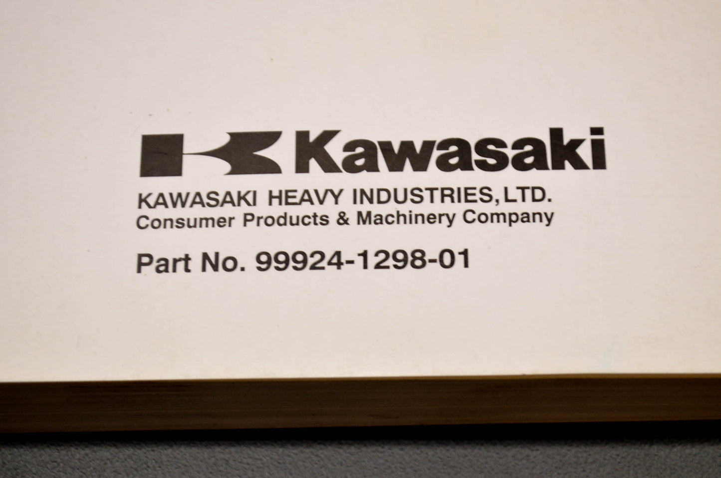 OEM Kawasaki 99924-1298-01 Service Manual KX125M/KX250M NOS