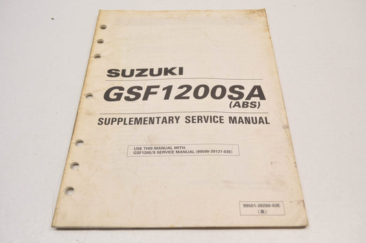 OEM Suzuki 99501-39260-03E GSF1200S/SA Service Manual