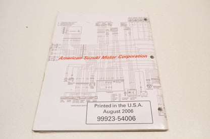 OEM Suzuki 99923-54006 06 K6 Model Wiring Diagram Manual
