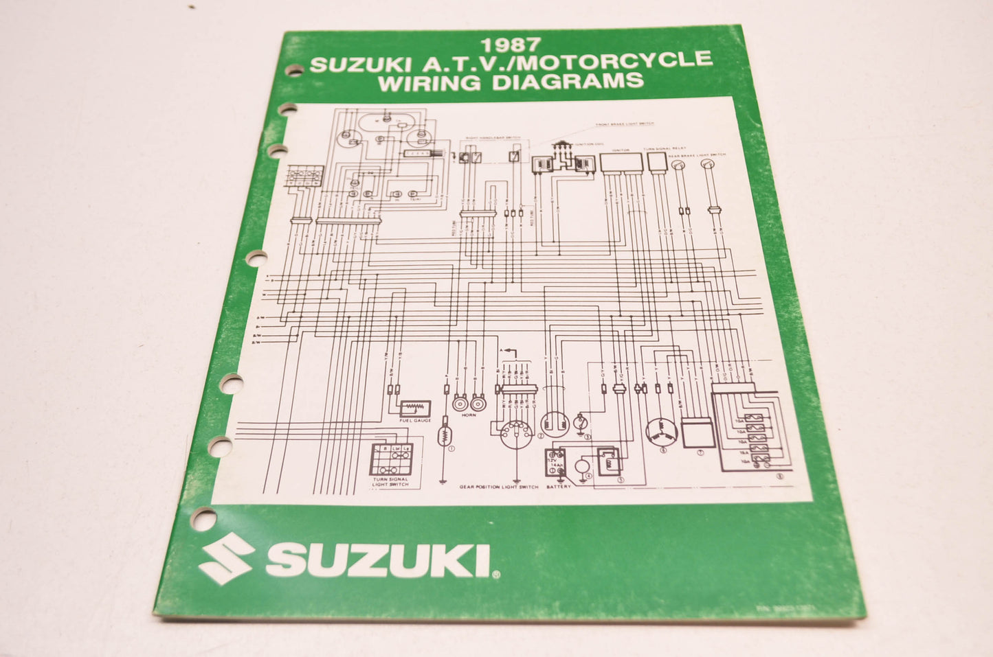 OEM Suzuki 99923-13871 87 H Model Wiring Diagram Manual NOS