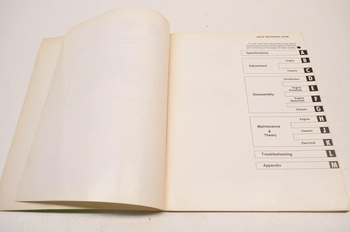 OEM Kawasaki KLT200 Service Manual Supplement