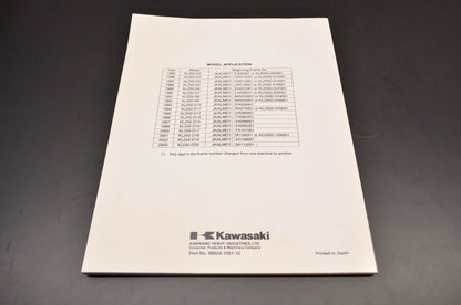 OEM Kawasaki 99924-1051-12 Service Manual KL250D NOS