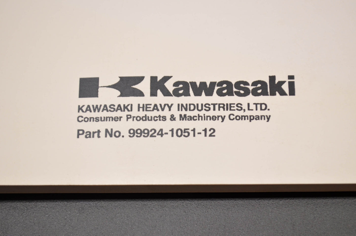 OEM Kawasaki 99924-1051-12 Service Manual KL250D NOS