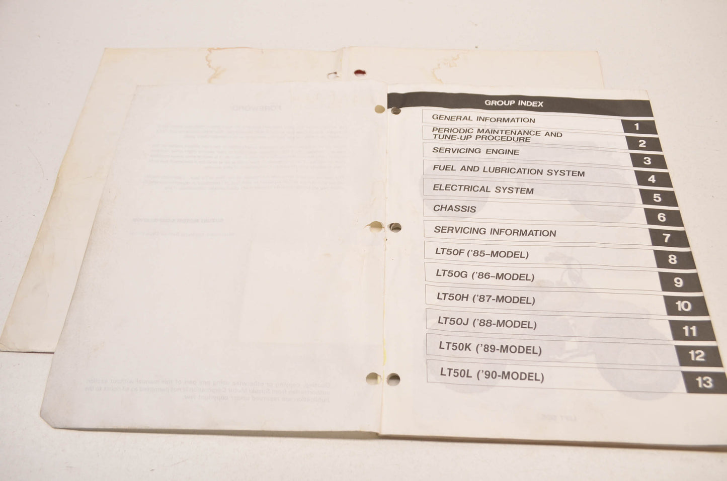OEM Suzuki 99500-20125-03E Service Manual LT50 1984-2005