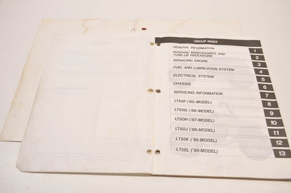 OEM Suzuki 99500-20125-03E Service Manual LT50 1984-2005