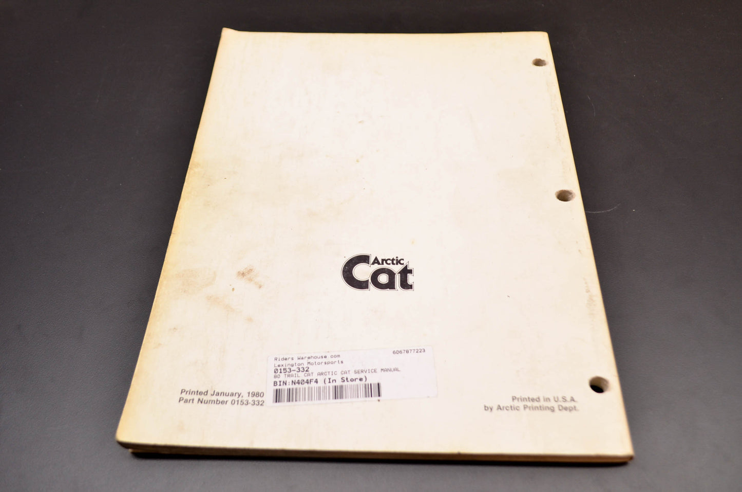 OEM Arctic Cat 80 Trail Cat Service Manual