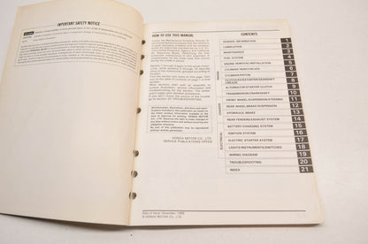 OEM Honda GB500 Service Manual 89-90 GB500.