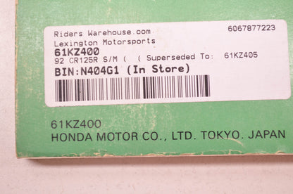 OEM Honda 61KZ400 CR125R'97 Service Manual