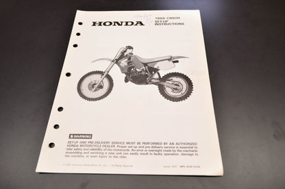 OEM Honda 1988 CR80R Set-Up Instructions