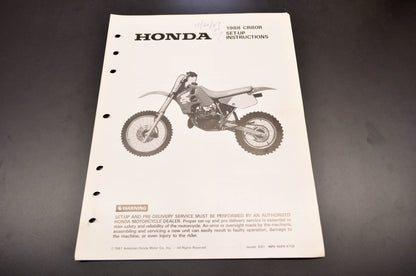 OEM Honda 1988 CR80R Set-Up Instructions