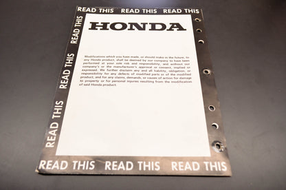 OEM Honda 1988 CR80R Set-Up Instructions