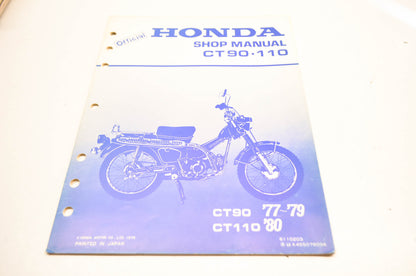 OEM Honda CT90 CT110 Shop Manual Addendum 77-79 CT90, 80 CT110.