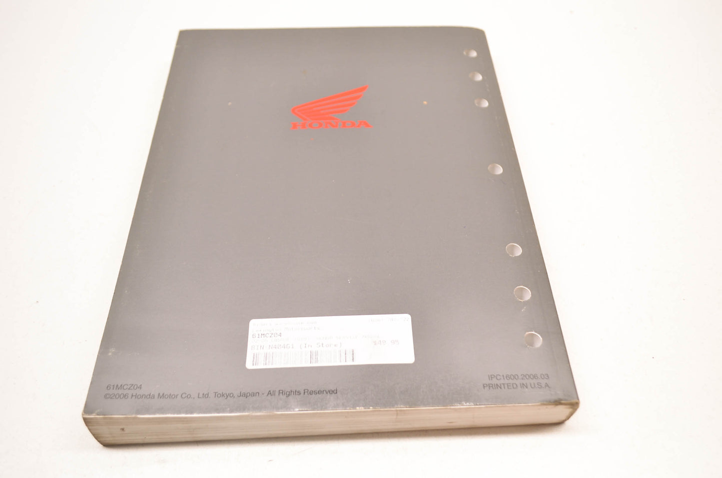 OEM Honda 61MCZ04 Service Manual CB900F 02-06