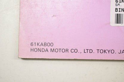 OEM Honda 61KAB00 CH250'89 Service Manual