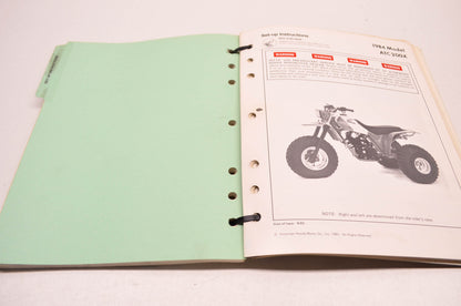 OEM Honda ATC 200X Service Manual 86-87 ATC 200X.