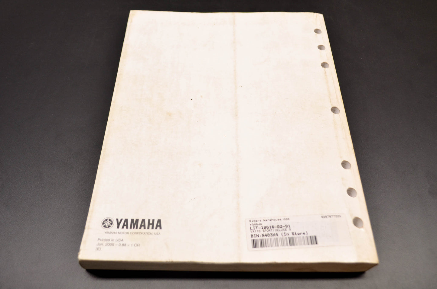 OEM Yamaha VX110 Sport Deluxe Service Manual