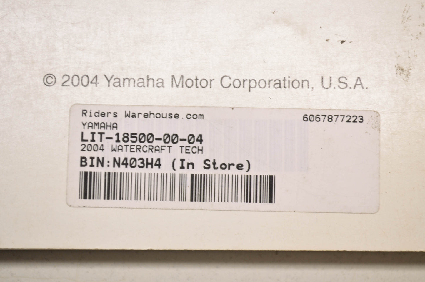 OEM Yamaha LIT-18500-00-04 Technical Update 2004 Watercraft