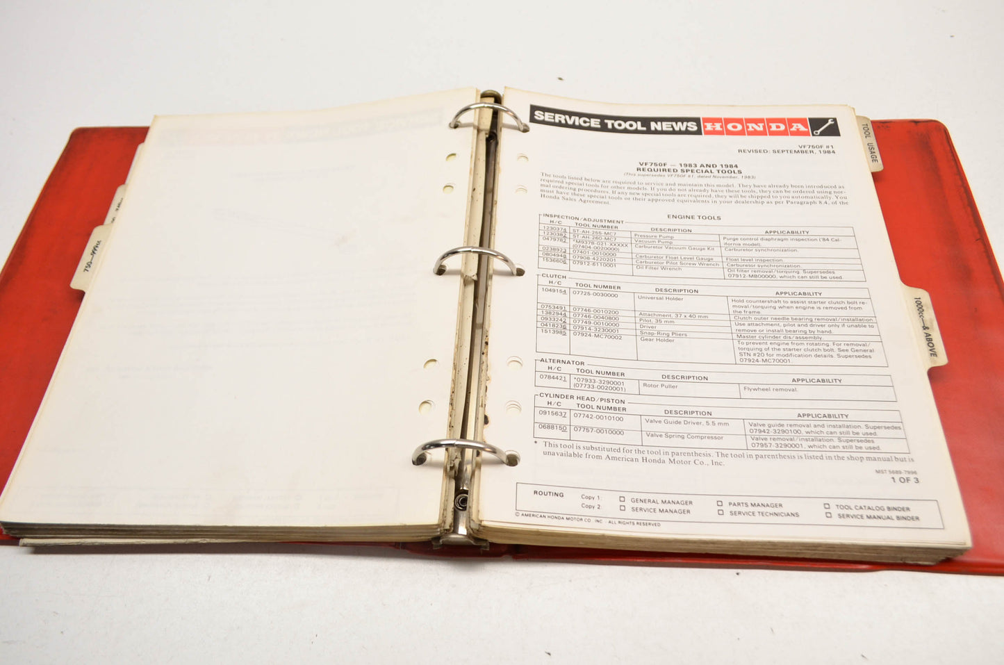 Motorcycle Special Tool Catalog
