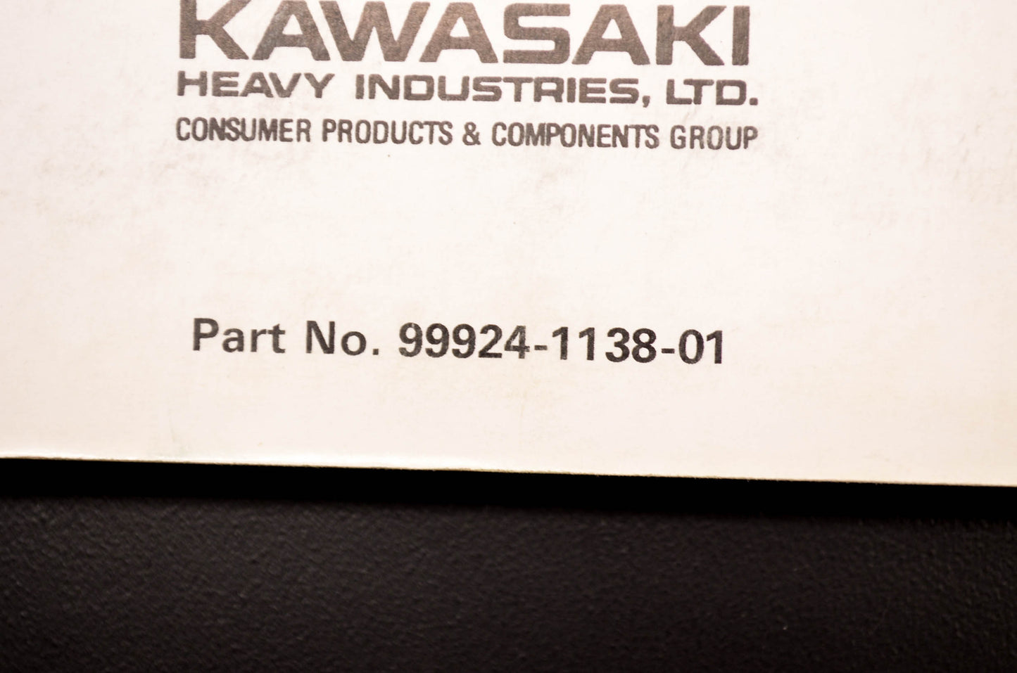 OEM Kawasaki 99924-1138-01 Service Manual ZR750 NOS