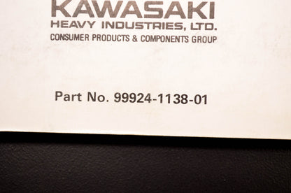 OEM Kawasaki 99924-1138-01 Service Manual ZR750 NOS