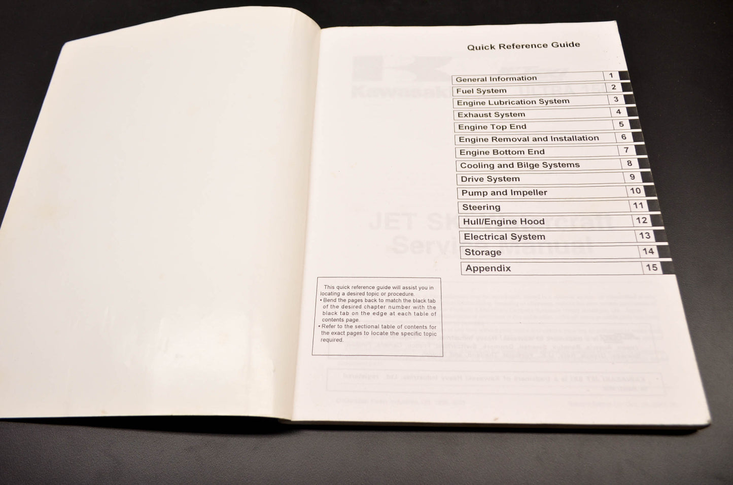 OEM Kawasaki 99924-1220-02 Service Manual JH1200-A