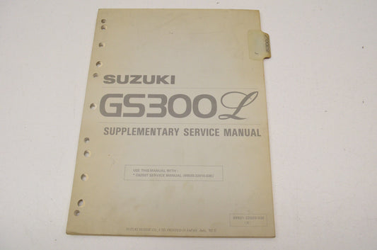 OEM Suzuki 99501-32020-03E GS300L Supplementary Service Manual GS300L