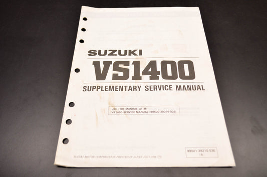 OEM Suzuki 99501-39210-03E VS1400 Supplementary Service Manual