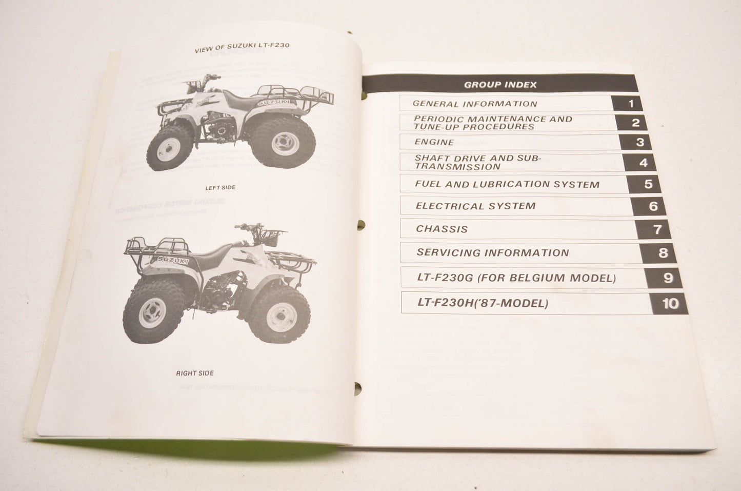 OEM Suzuki LT-F230 Service Manual