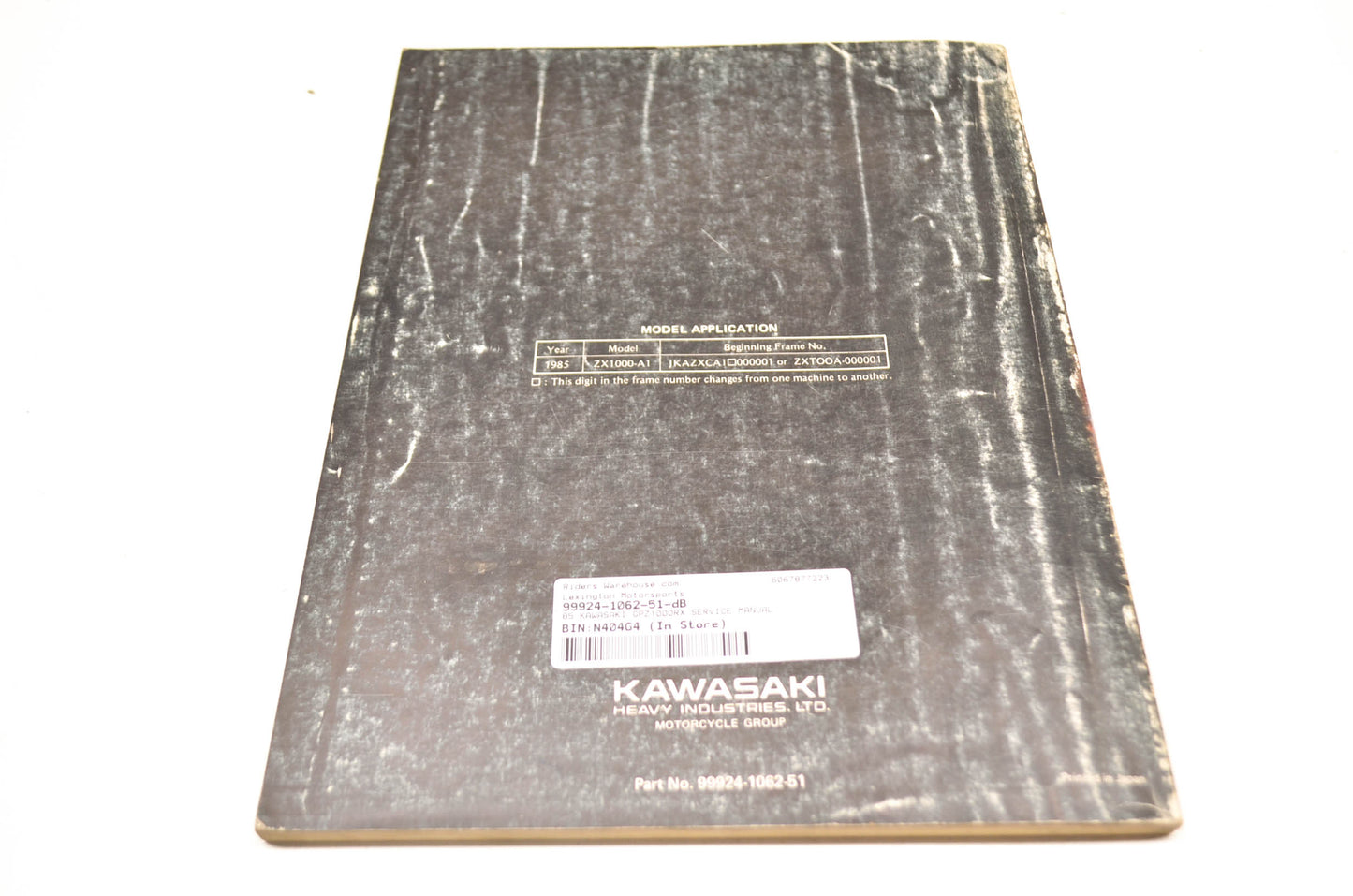 OEM Kawasaki 99924-1062-51 Service Manual Supplement ZX1000A