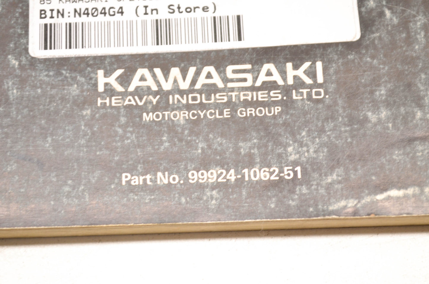 OEM Kawasaki 99924-1062-51 Service Manual Supplement ZX1000A