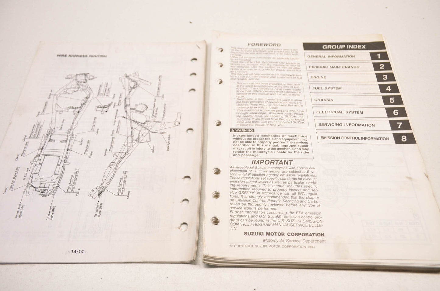 OEM Suzuki 99500-36100-03E GSF600S Service Manual
