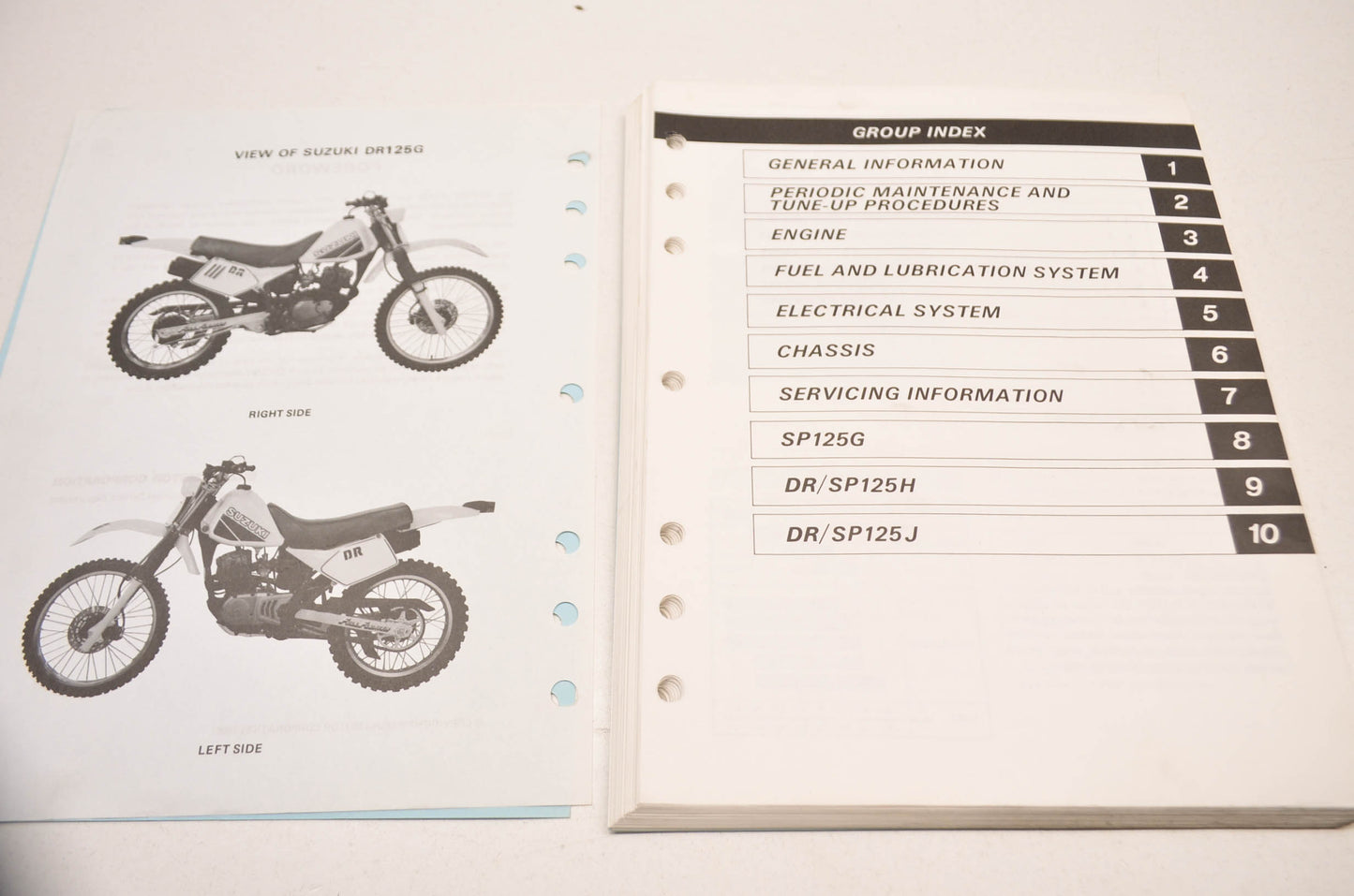OEM Suzuki 99500-41082-03E DR125 1986-88 Service Manual