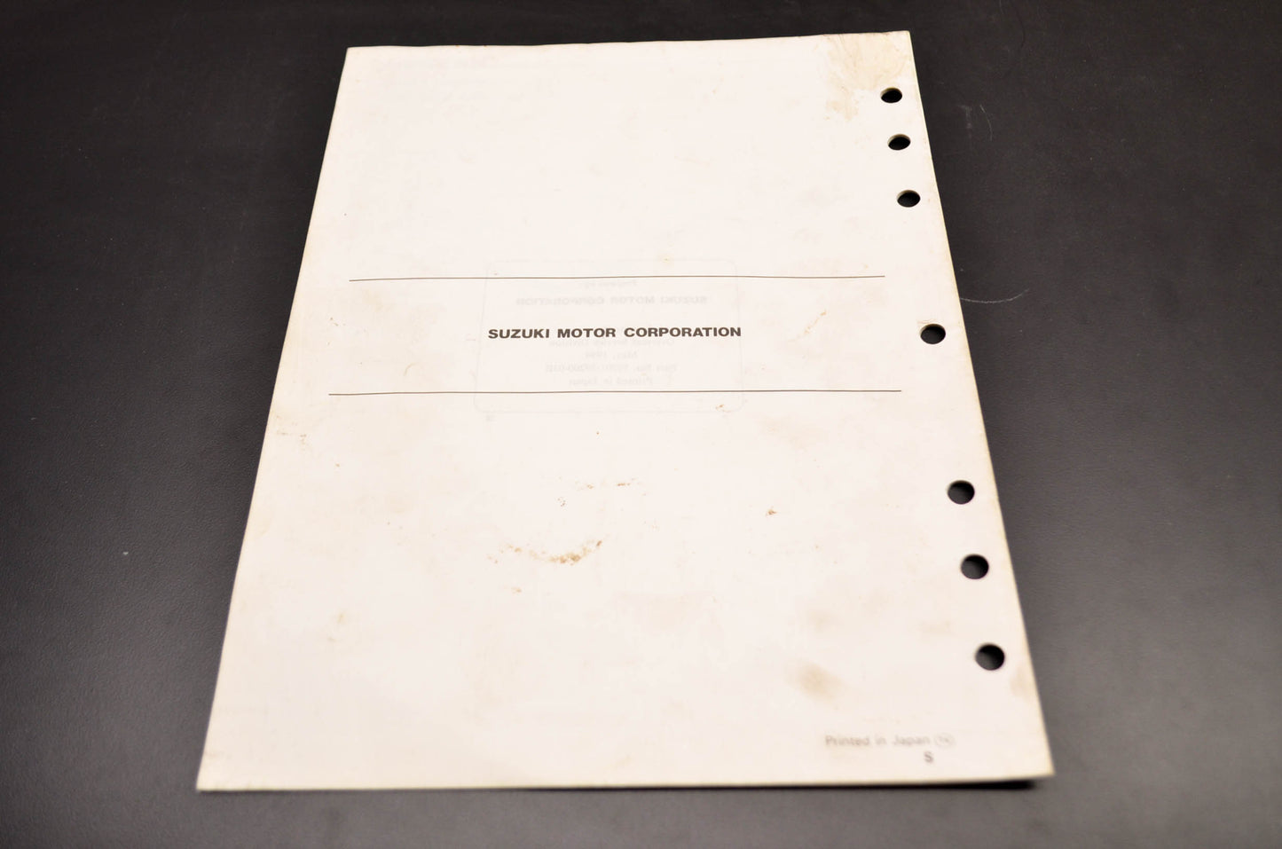 OEM Suzuki 99501-39200-03E 95 RF900RS Supplementary Service Manual
