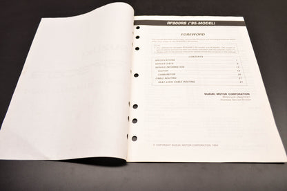 OEM Suzuki 99501-39200-03E 95 RF900RS Supplementary Service Manual