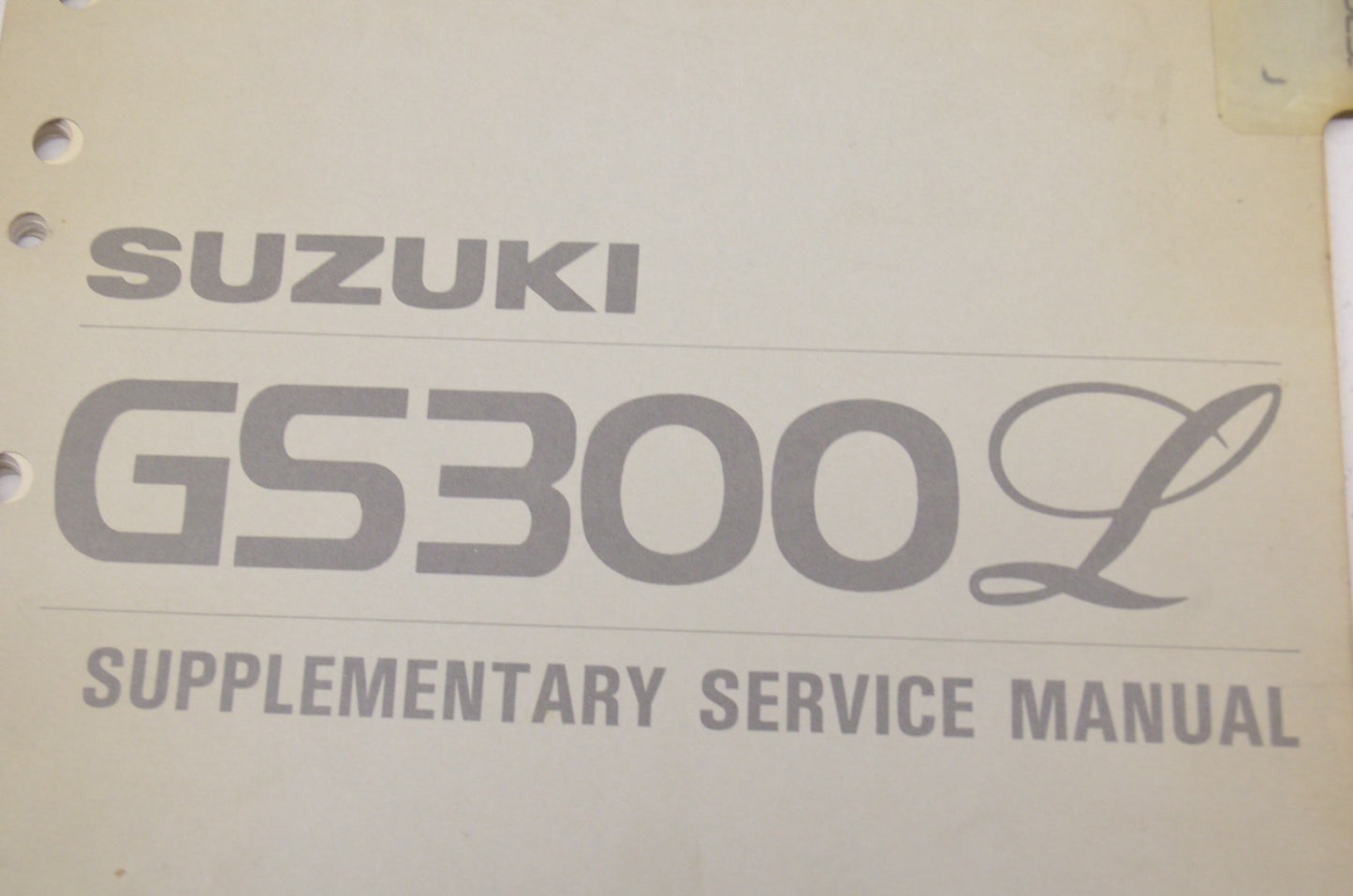 OEM Suzuki 99501-32020-03E GS300L Supplementary Service Manual GS300L