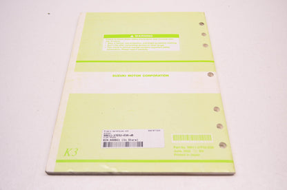 OEM Suzuki 99011-37F52-03A Owner's & Service Manual RM250K3 20 NOS