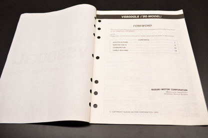 OEM Suzuki 99501-38050-03E 95 VS800GLS Supplementary Service Manual