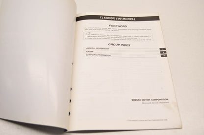 OEM Suzuki 99501-39280-03E 99 TL1000SX Supplementary Service Manual NOS