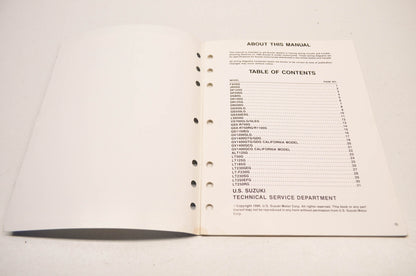 OEM Suzuki 99923-13861 86 G Model Wiring Diagram Manual NOS