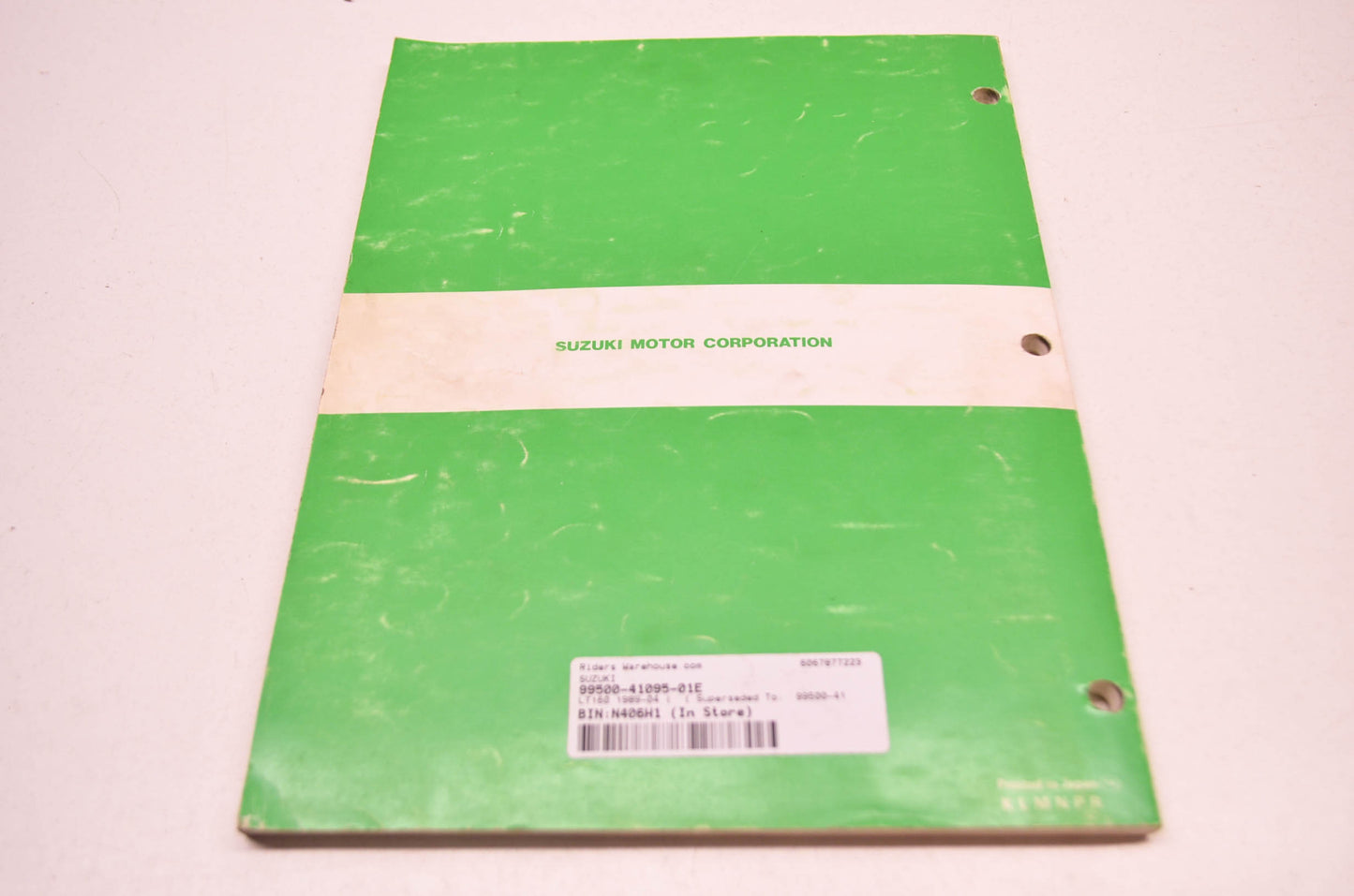 OEM Suzuki 99500-41095-01E Service Manual LT160 1989-04