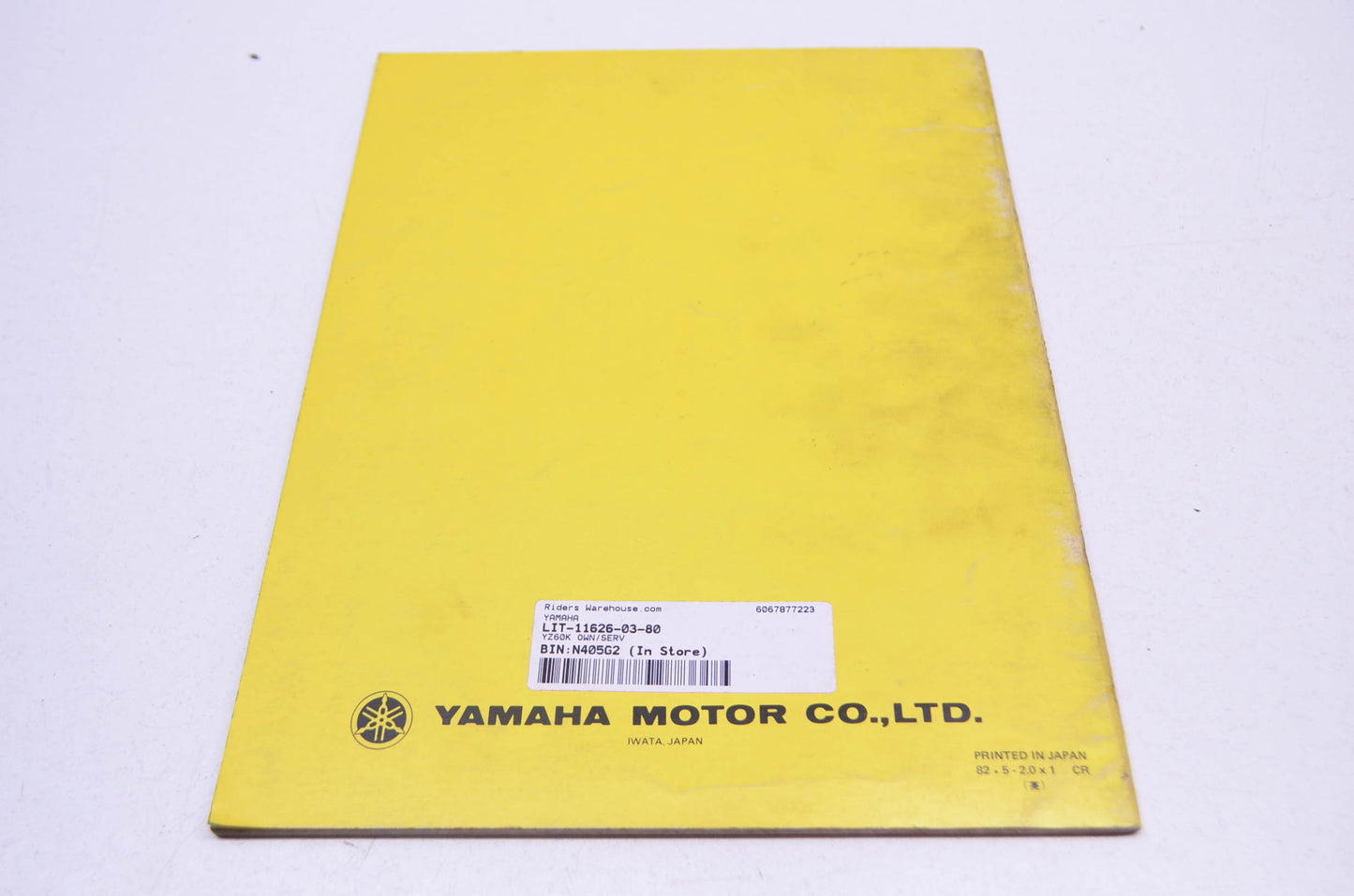 OEM Yamaha LIT-11626-03-80 Owner's/Service Manual YZ60K