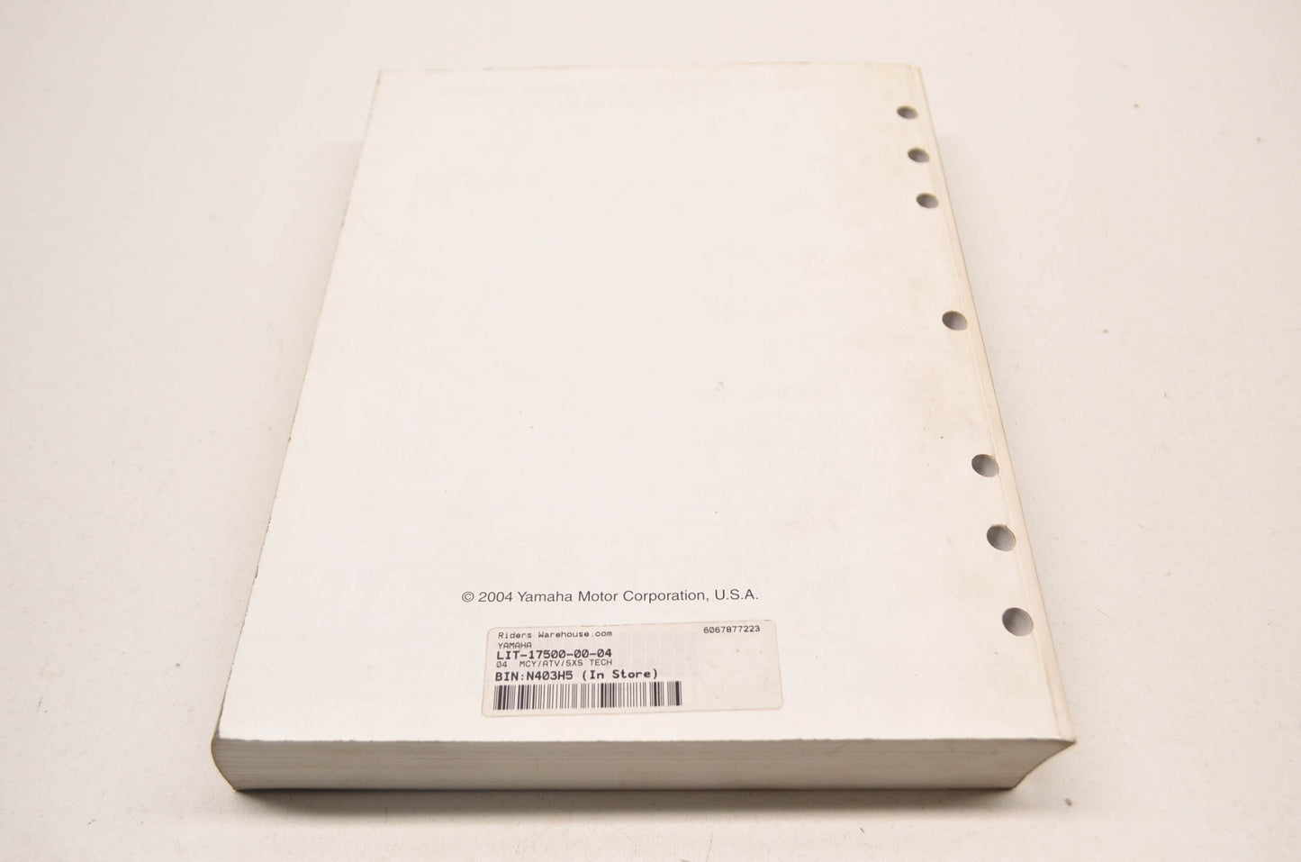 OEM Yamaha LIT-17500-00-04 Technical Update 04 Motorcycle/ATV/SXS