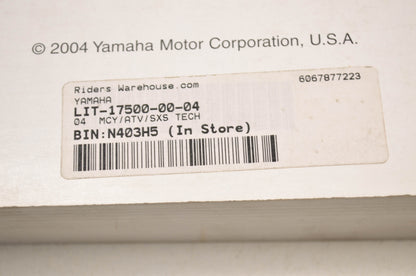 OEM Yamaha LIT-17500-00-04 Technical Update 04 Motorcycle/ATV/SXS