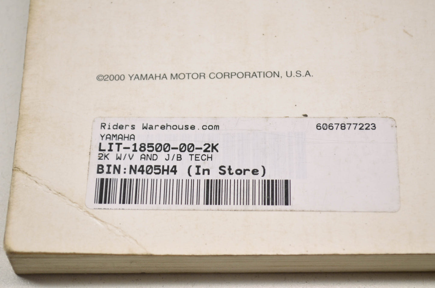OEM Yamaha 2000 Watercraft Technical Update Manual