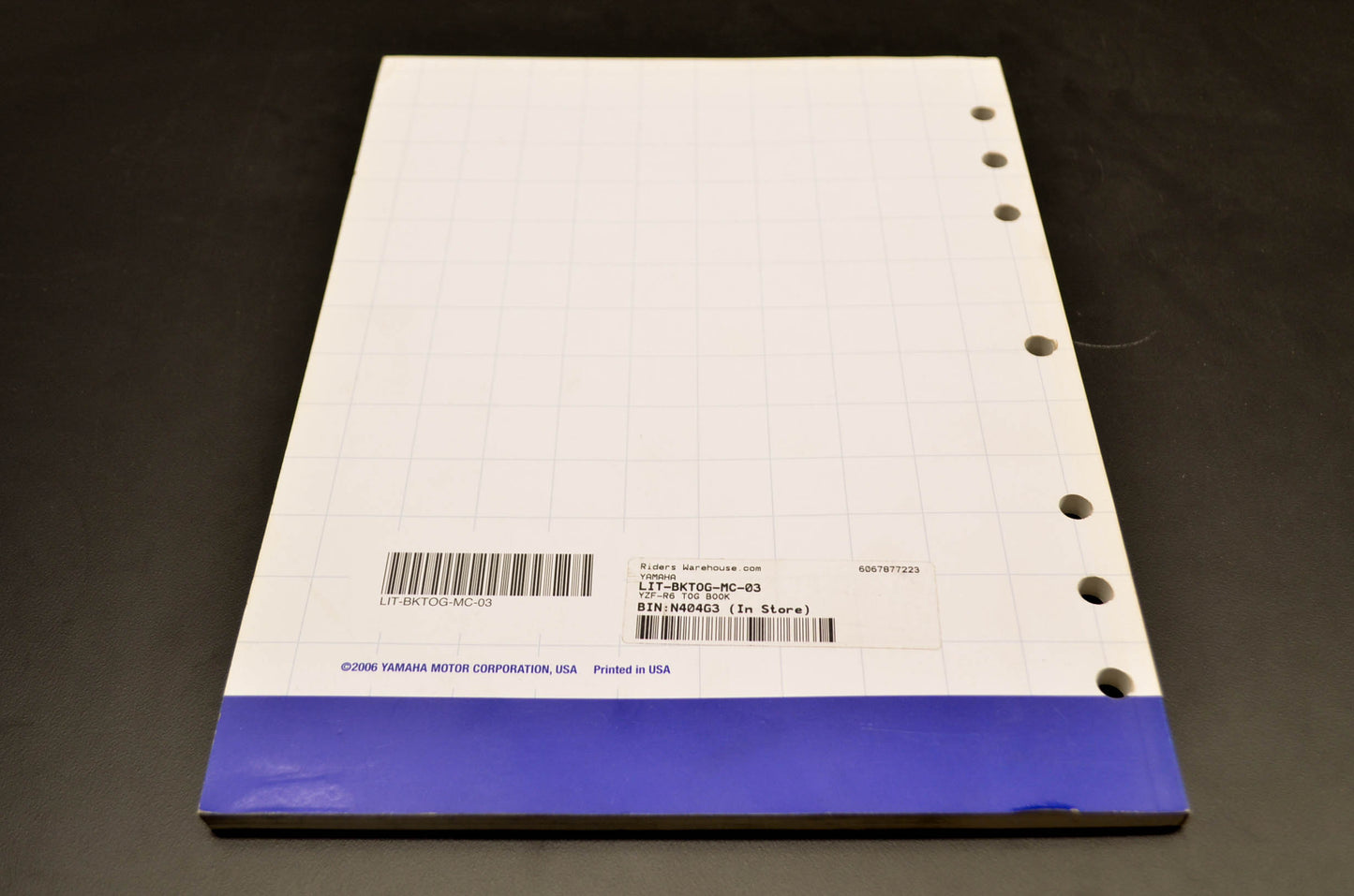 OEM Yamaha LIT-BKTOG-MC-03 YZF-R6 Technical Orientation Guide NOS